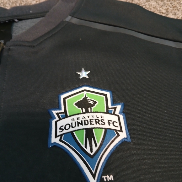 Adidas Seattle Sounders FC Full Zip Soccer Track Jacket Boys Size Medium - Picture 3 of 5